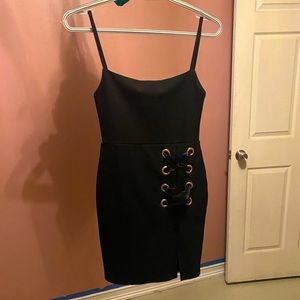 Pretty little thing black bow dress